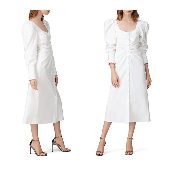 Ruched Button Up Dress - Picture 1 of 4